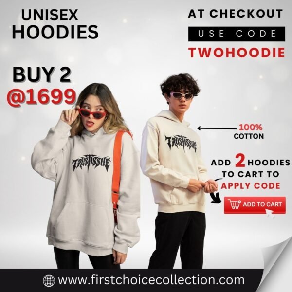 TRUST ISSUE PRINTED HOODIES UNISEX - Image 2