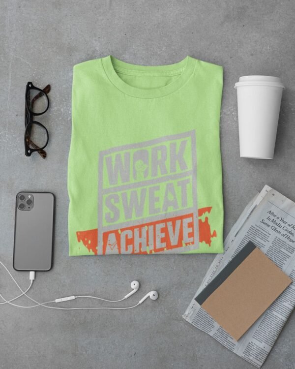 WORK SWEAT ACHIEVE PRINTED REGULAR T SHIRT - Image 2