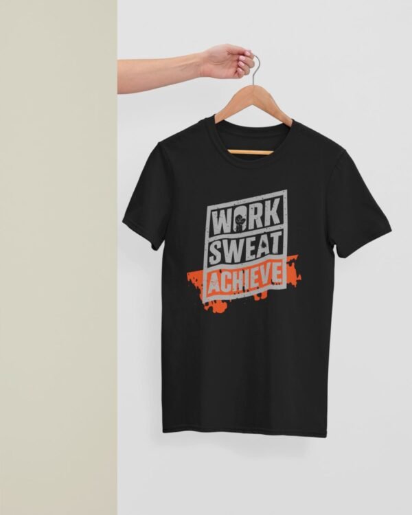 WORK SWEAT ACHIEVE PRINTED REGULAR T SHIRT - Image 4