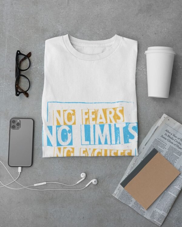 NO FEAR NO EXCUSES PRINTED REGULAR T SHIRT - Image 2