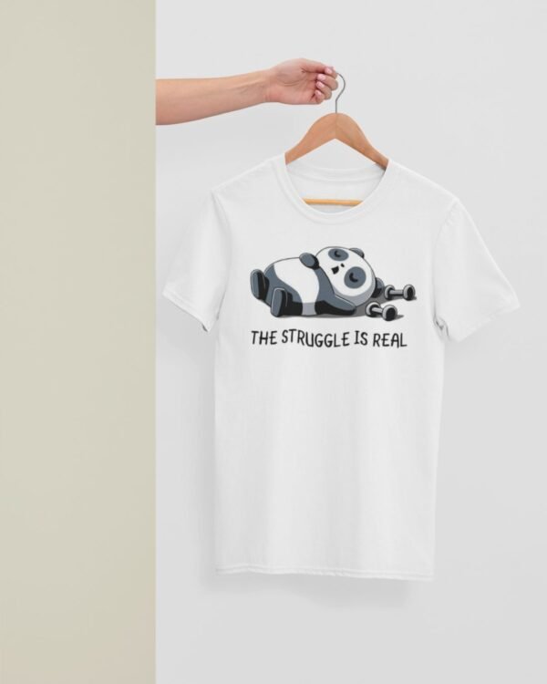STRUGGLING PANDA PRINTED REGULAR T SHIRT - Image 7