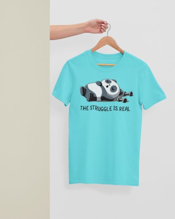 STRUGGLING PANDA PRINTED REGULAR T SHIRT - Image 3