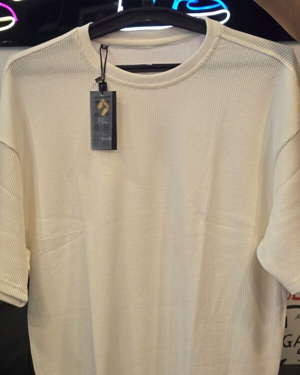 A Plain Waffle Oversize Tee Unisex - Image 4