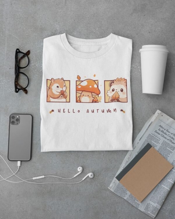 HELLO AUTUMN PRINTED REGULAR T SHIRT - Image 2
