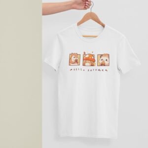 HELLO AUTUMN PRINTED REGULAR T SHIRT