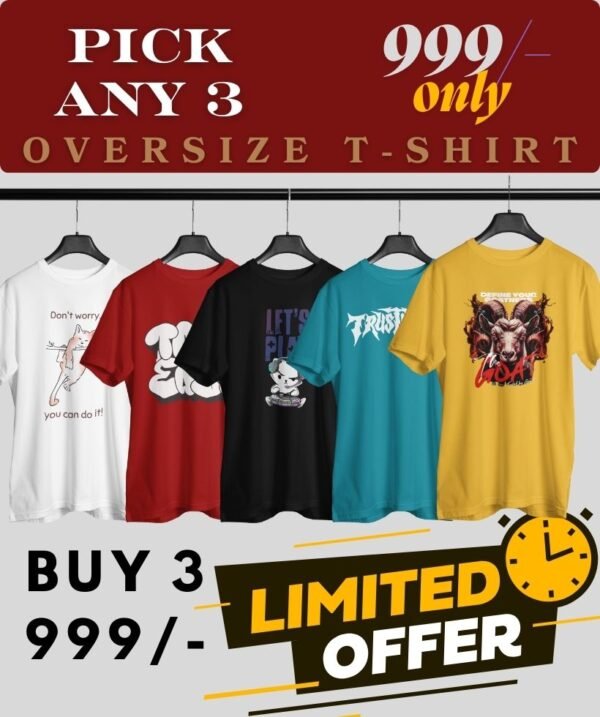 BUY 3 Oversize T Shirts FOR 999 - Image 2