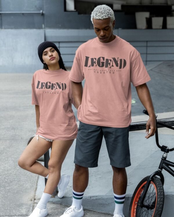 LEGEND CREATED PRINTED OVERSIZE T SHIRT (220 GSM) UNISEX - Image 3