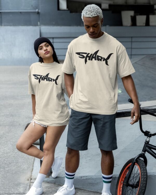 SHARK PRINTED OVERSIZE T SHIRT (220 GSM) UNISEX - Image 2