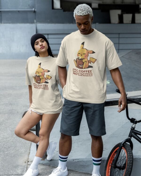 COFFEE ADDICTED PRINTED T SHIRT (220 GSM) UNISEX - Image 5