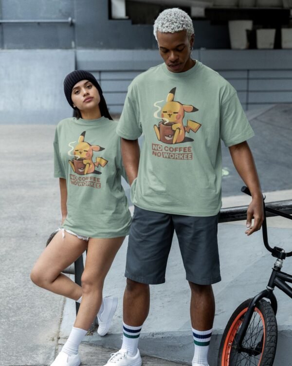 COFFEE ADDICTED PRINTED T SHIRT (220 GSM) UNISEX - Image 4