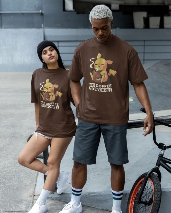 COFFEE ADDICTED PRINTED T SHIRT (220 GSM) UNISEX - Image 2
