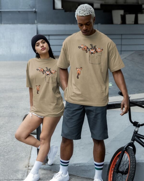 Pocket  Squirrel PRINTED OVERSIZE T SHIRT (180GSM) UNISEX - Image 2