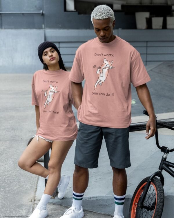 DON'T WORRY PRINTED T SHIRT (220GSM) UNISEX - Image 4