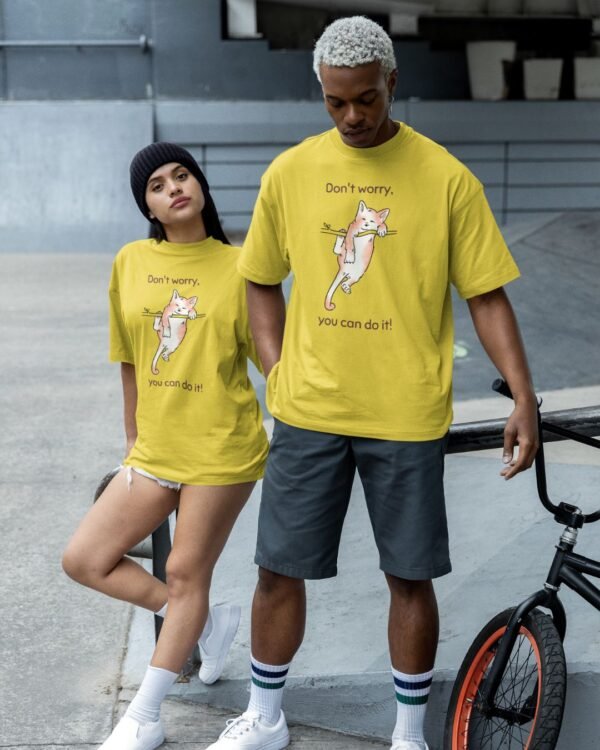 DON'T WORRY PRINTED T SHIRT (220GSM) UNISEX - Image 3