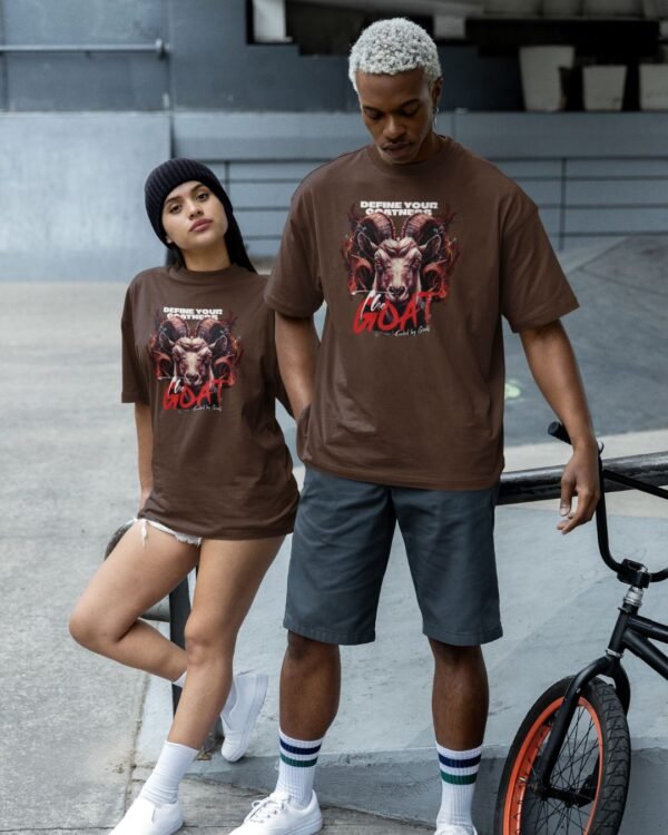 GOAT PRINTED OVERSIZE T SHIRT (220GSM) UNISEX - Image 4