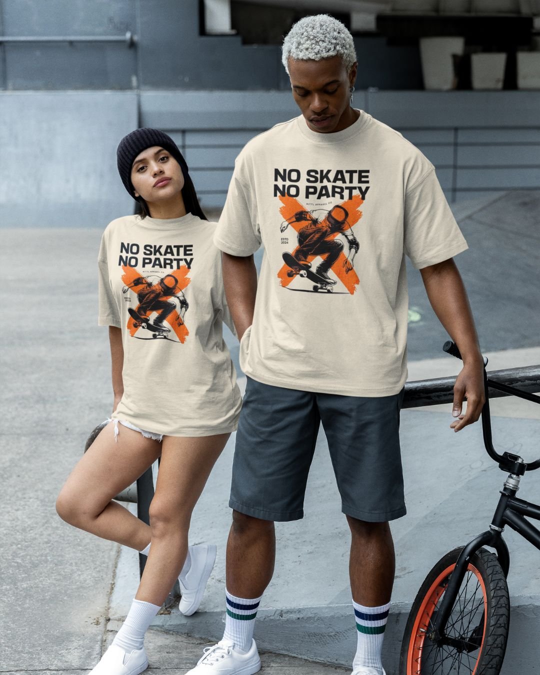 SKATES PRINTED T SHIRT (220GSM) UNISEX - Image 2